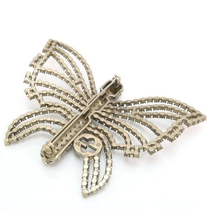 Gucci Brooch Interlocking G Butterfly Rhinestone Metal Gucci