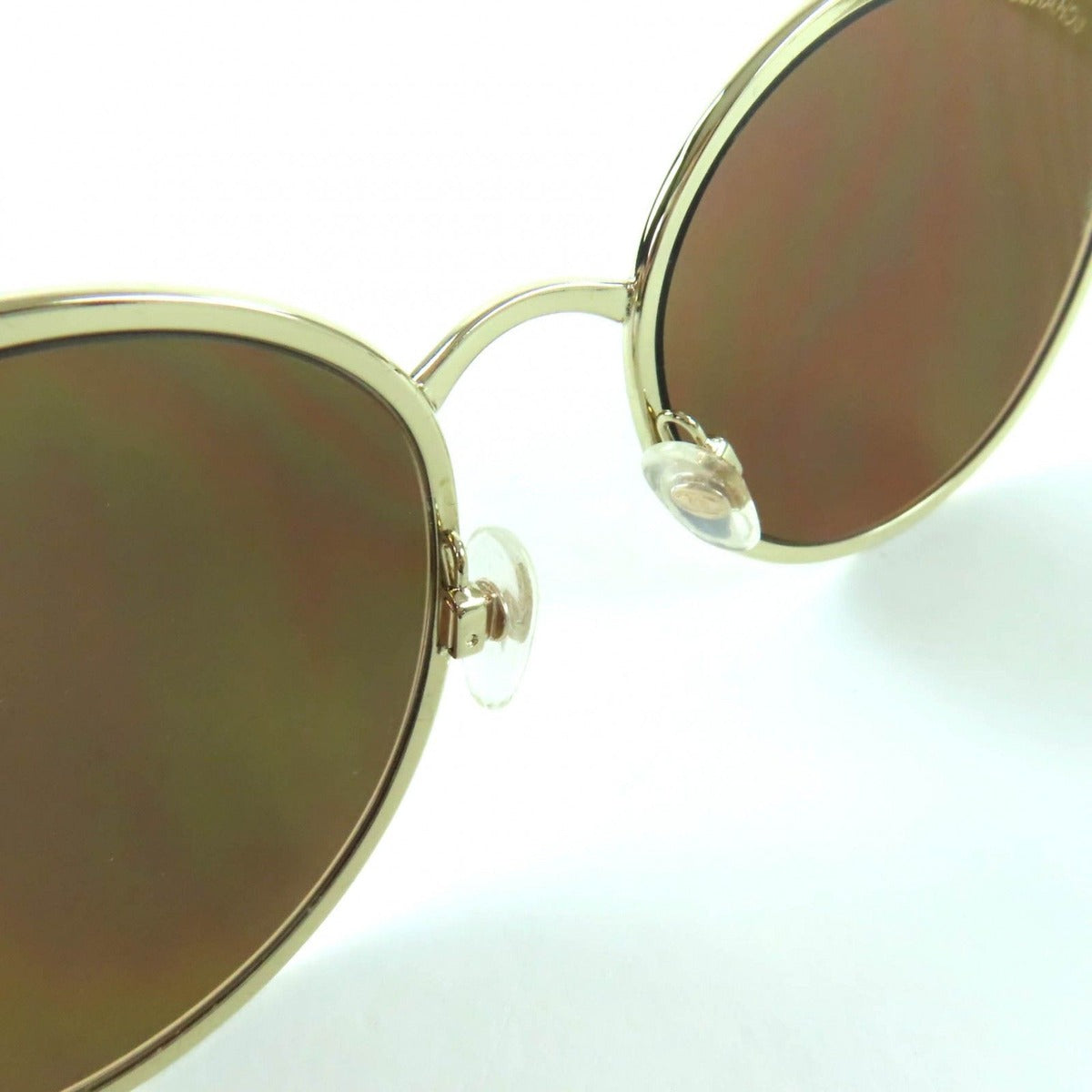 Chanel CC Logo Boston Mirror Lens Sunglasses Gold Marble 55 18 140 — view 7