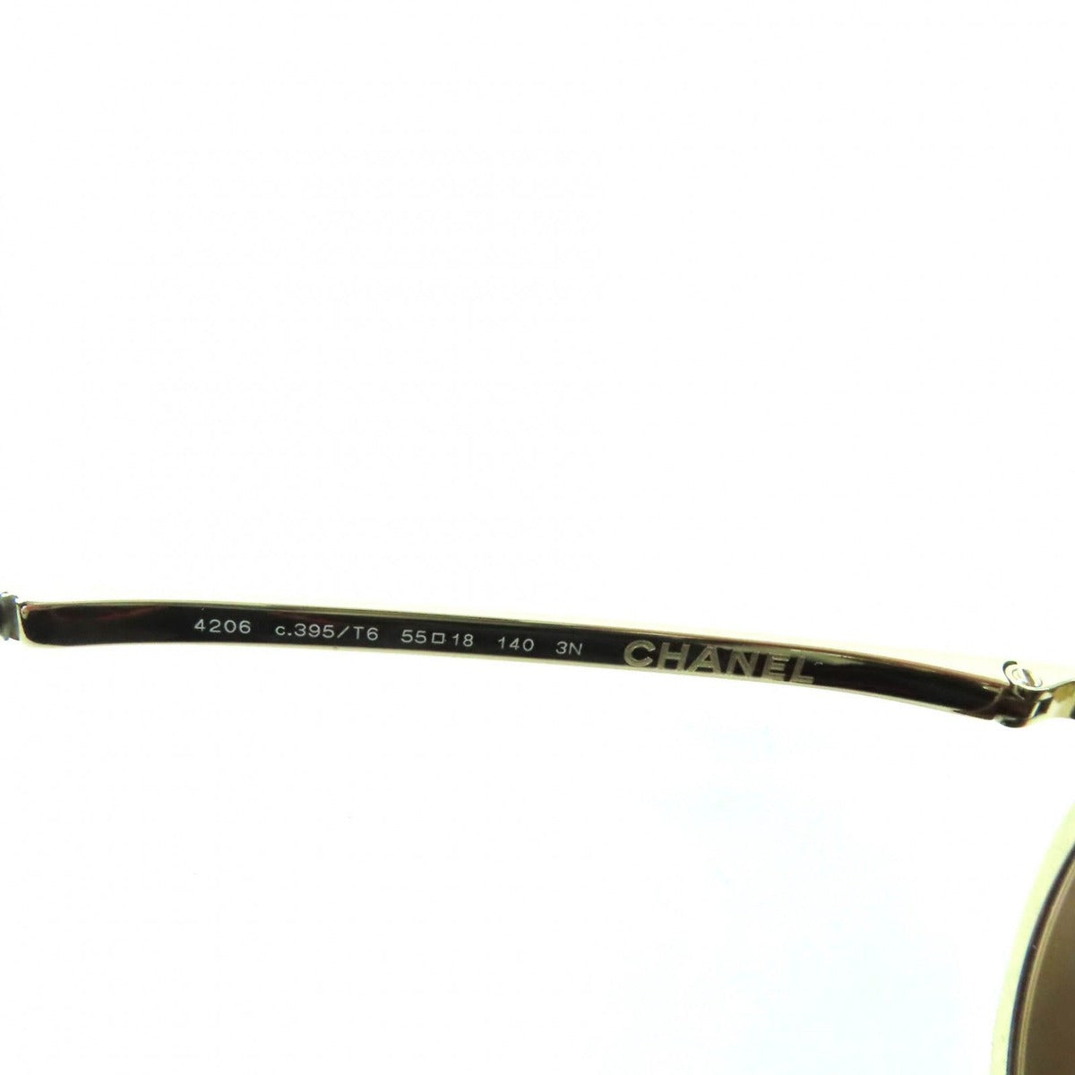 Chanel CC Logo Boston Mirror Lens Sunglasses Gold Marble 55 18 140 — view 10