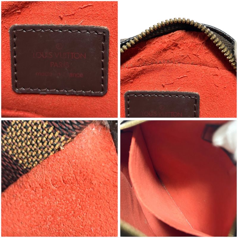 Louis Vuitton Shoulder Bag Ipanema PM Damier Leather Brown Crossbody Bag