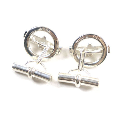 Hermes Vintage Glenan 925 Cufflinks Button Cufflinks Silver Made In France