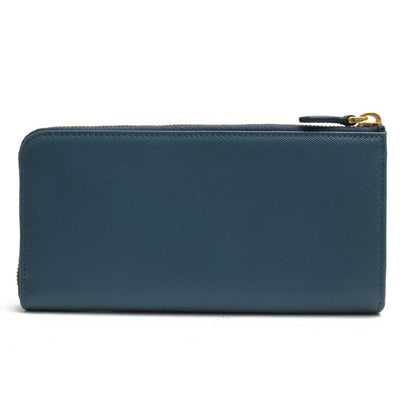 Prada Long Wallet Men Leather Light Blue 1 M1183 — view 2