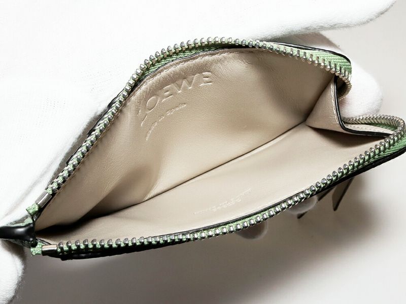Loewe Coin Case With Card Case L-shape Zipper Fragment Case Anagram Coin Card