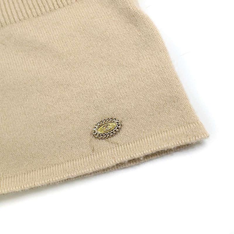 Chanel 2005aw Camellia Corsage Cashmere Turtleneck Knit Sweater P26592v00012