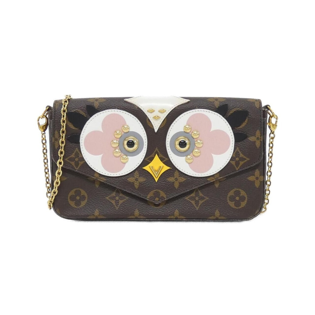 Louis Vuitton Monogram Pochette Felicie Shoulder Bag Brown Marron
