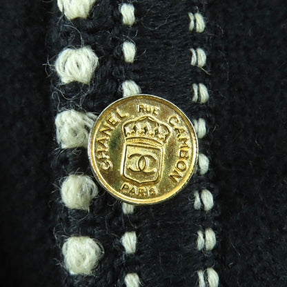 Chanel Vintage Lining Silk Coco Button Gold Wool Cropped — view 11