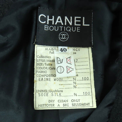 Chanel Vintage Lining Silk Coco Button Gold Wool Cropped — view 12