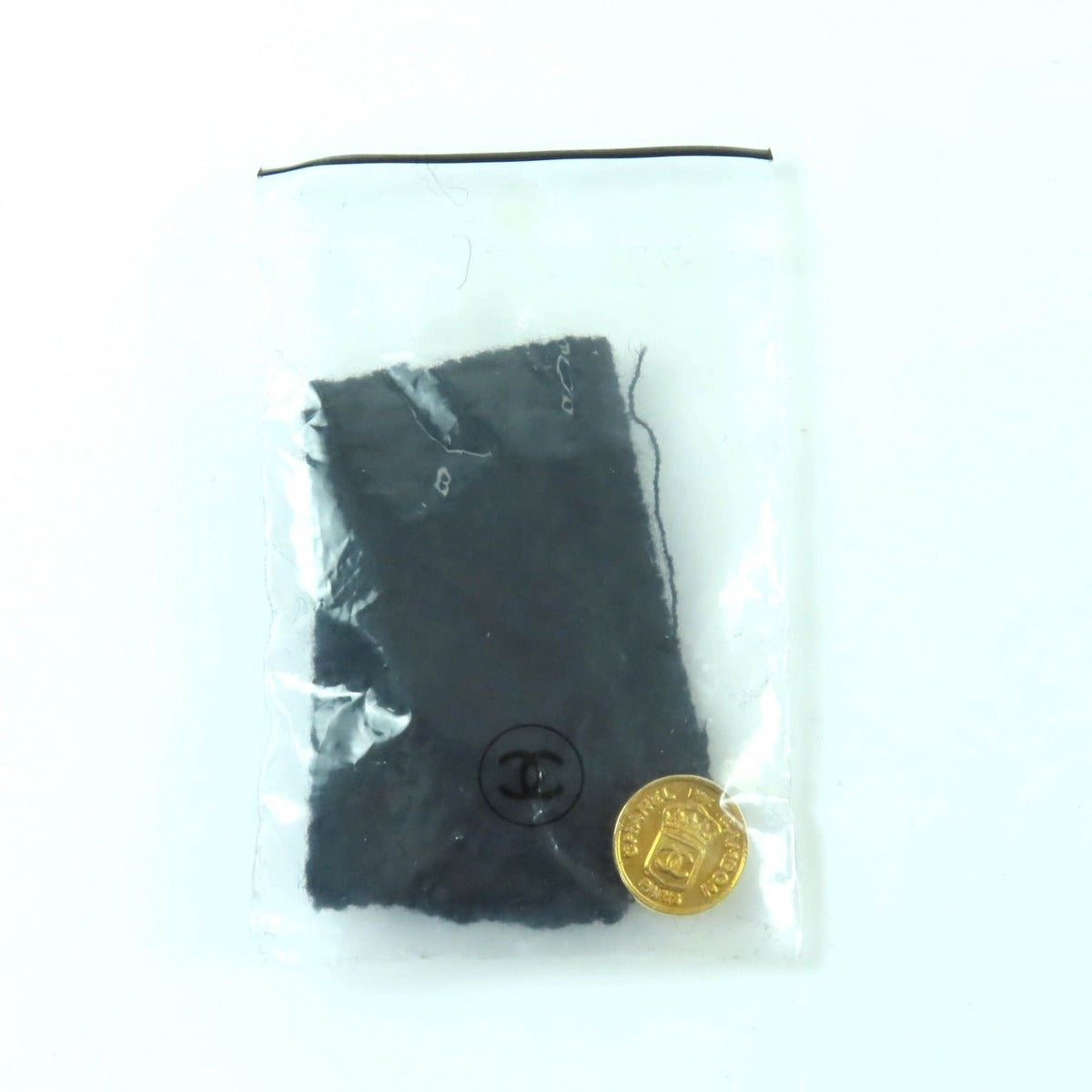 Chanel Vintage Lining Silk Coco Button Gold Wool Cropped — view 15