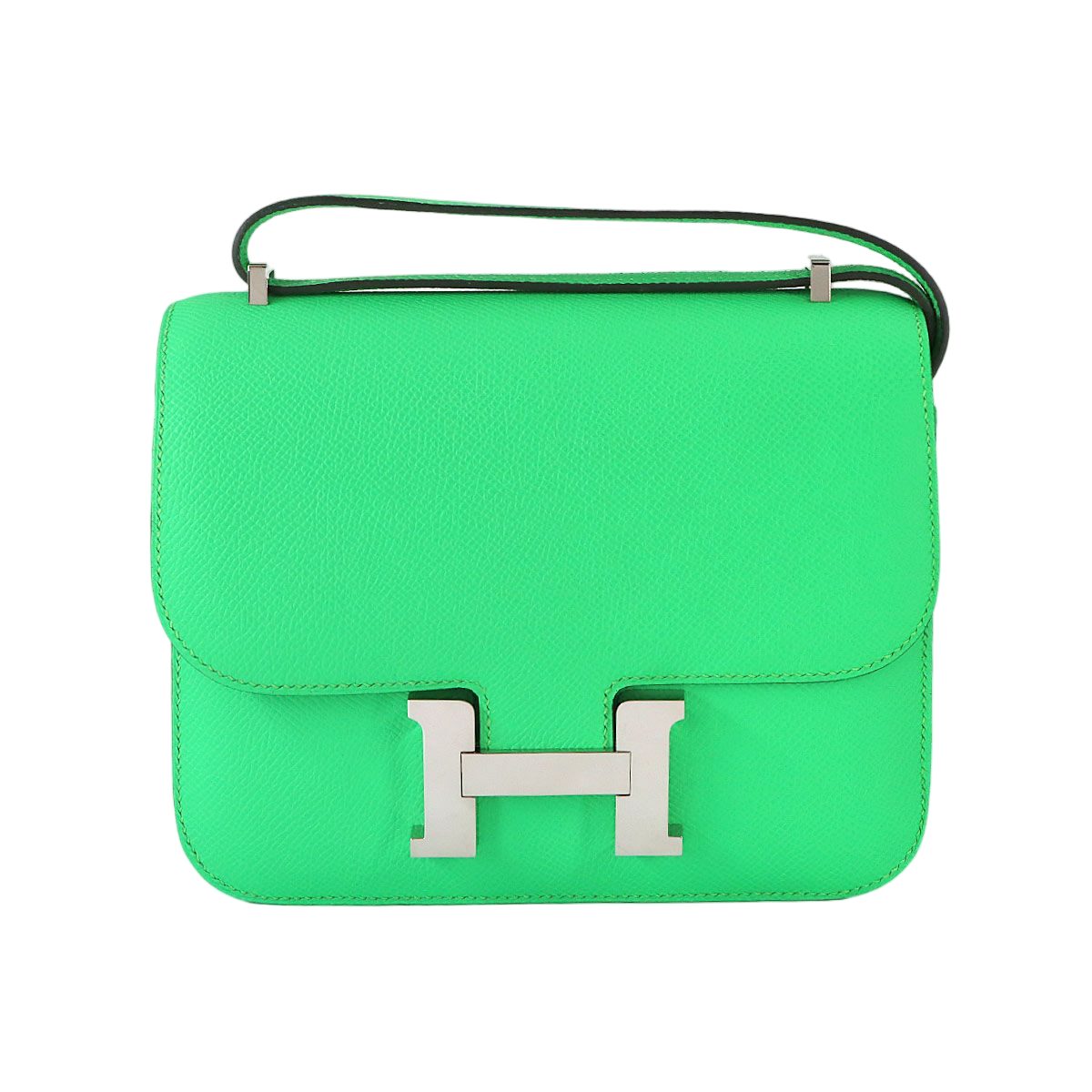 Hermes Constance 3 Mini 18 Milloire Shoulder Bag Epsom Vert Comic