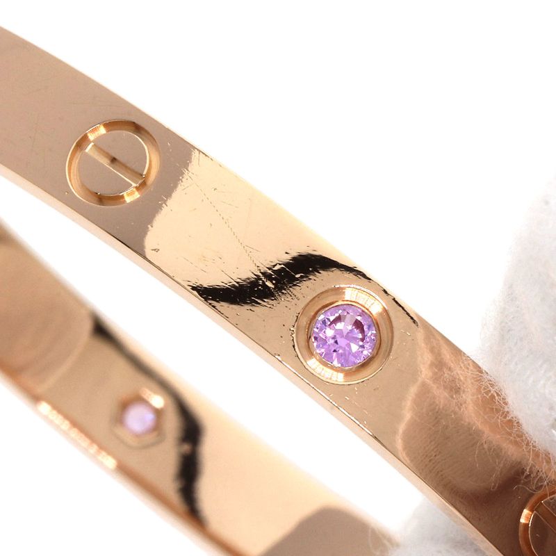 Cartier Love Bracelet With Pink Sapphire Driver #16 Bracelet 18K Pink Gold