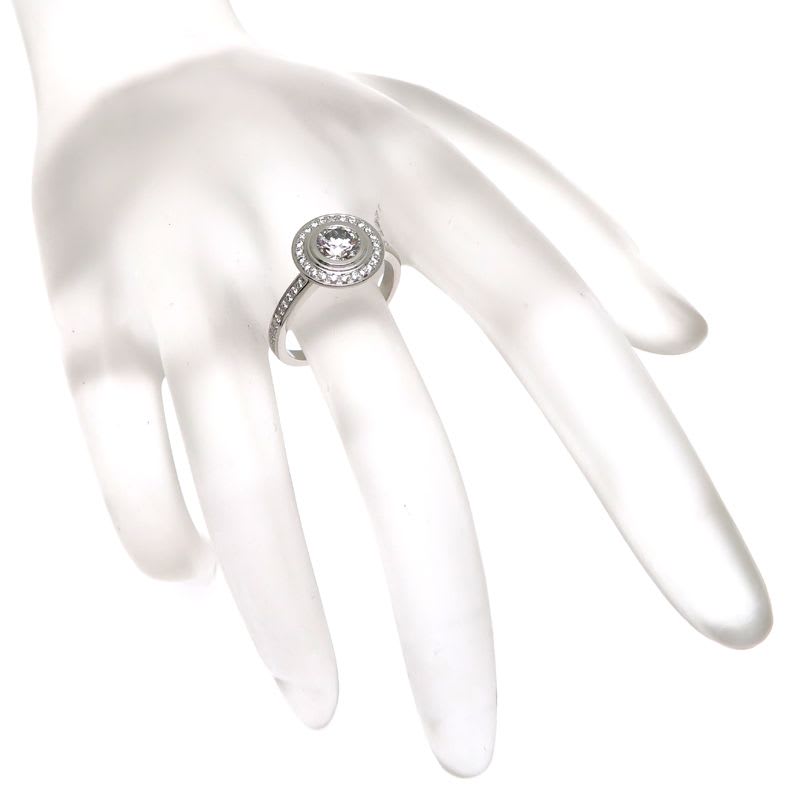 Cartier Diamond Halo Platinum Ring