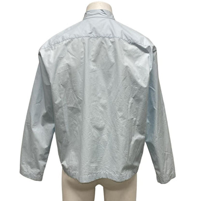 Hermes Blouson Size 37 Men - Light Blue Long Sleeves/zip Up/spring/fall Cotton
