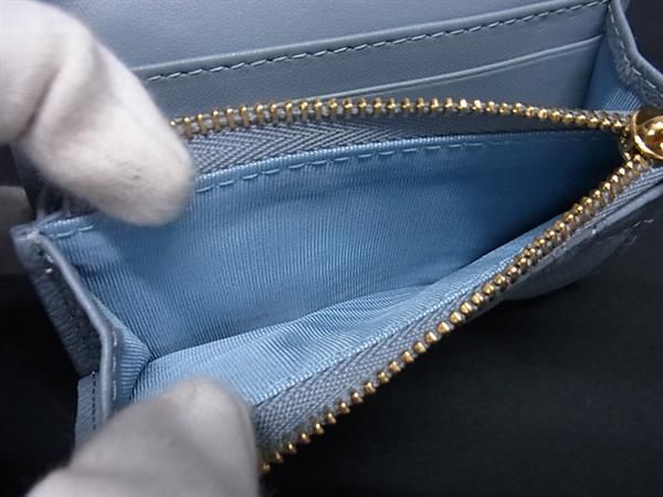 Pattern Christian Dior Caro Glycine Wallet Cannage Leather Card Case Coin