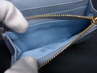 Pattern Christian Dior Caro Glycine Wallet Cannage Leather Card Case Coin