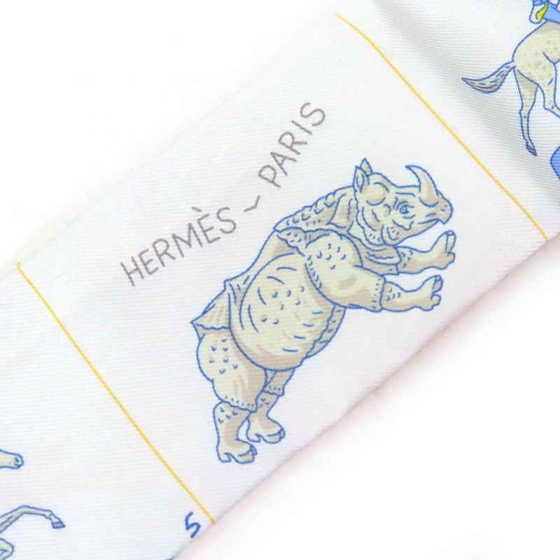 Hermes 064150s 07 Hermes Parade Hermes Parade 100% Silk Gris Pe Lou / Veil/jeann