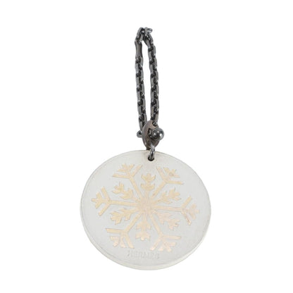 Hermes Snowflake Motif 925 Sterling Silver Bag Charm Key Holder — view 2
