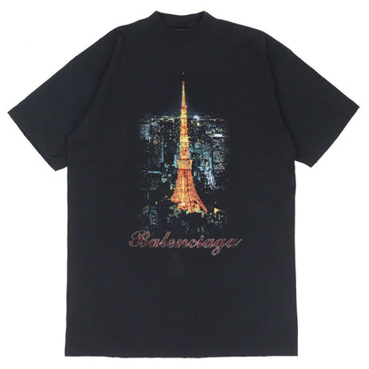 Balenciaga Cotton Ginza Store Opening Commemoration Tokyo Tower Print Distressed