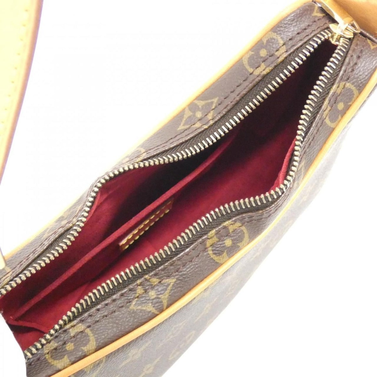 Louis Vuitton Monogram Pochette Croissant Shoulder Bag Brown Marron — view 7