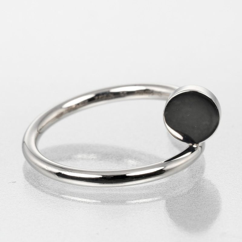 Cartier Juste Un Clou Small Model 18kwhite Gold #6 Ladies 3.27g Ring