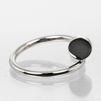 Cartier Juste Un Clou Small Model 18kwhite Gold #6 Ladies 3.27g Ring