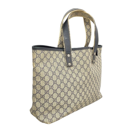 Gucci Tote GG Supreme Navy Beige Silver — view 2
