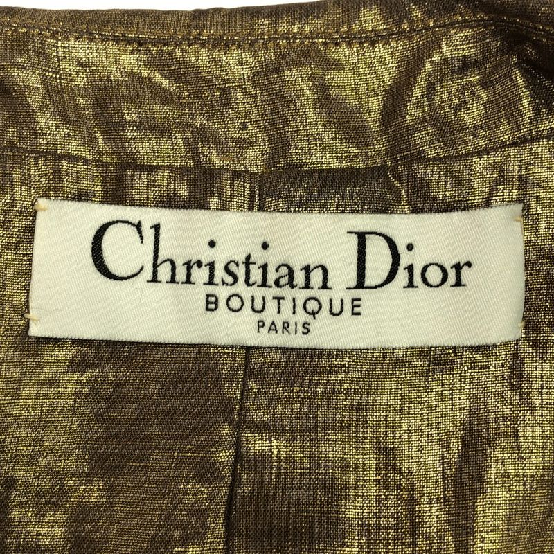 Christian Dior Shiny Linen Coat 7c12088070 Gold F38