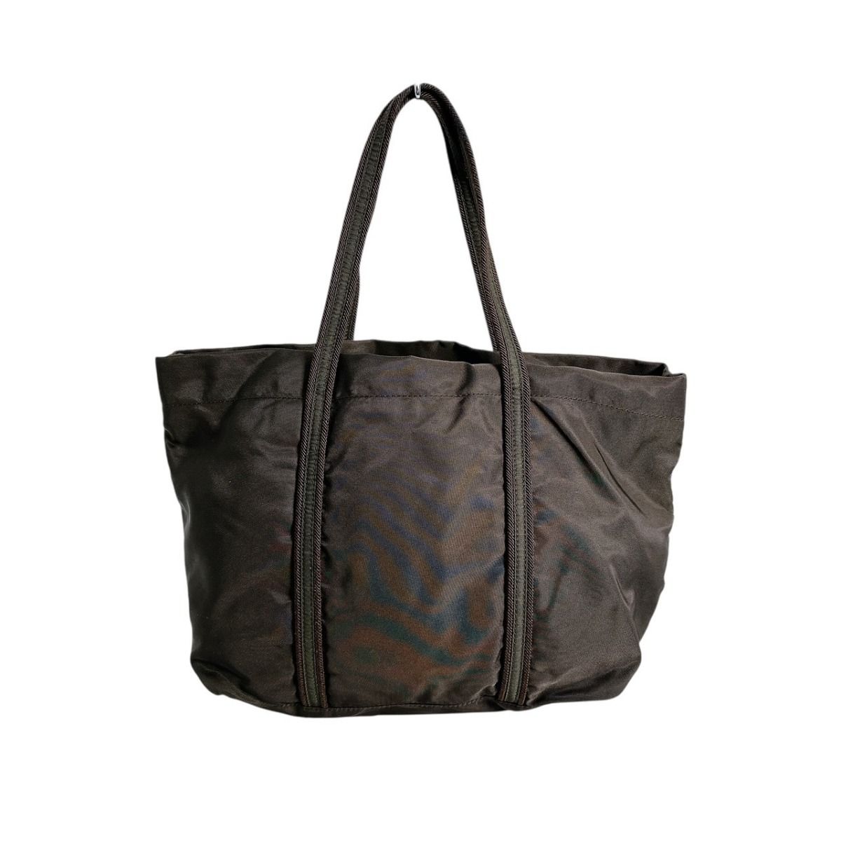 Prada Br0977 Logo Embroidered Handbag Tote Bag Khaki