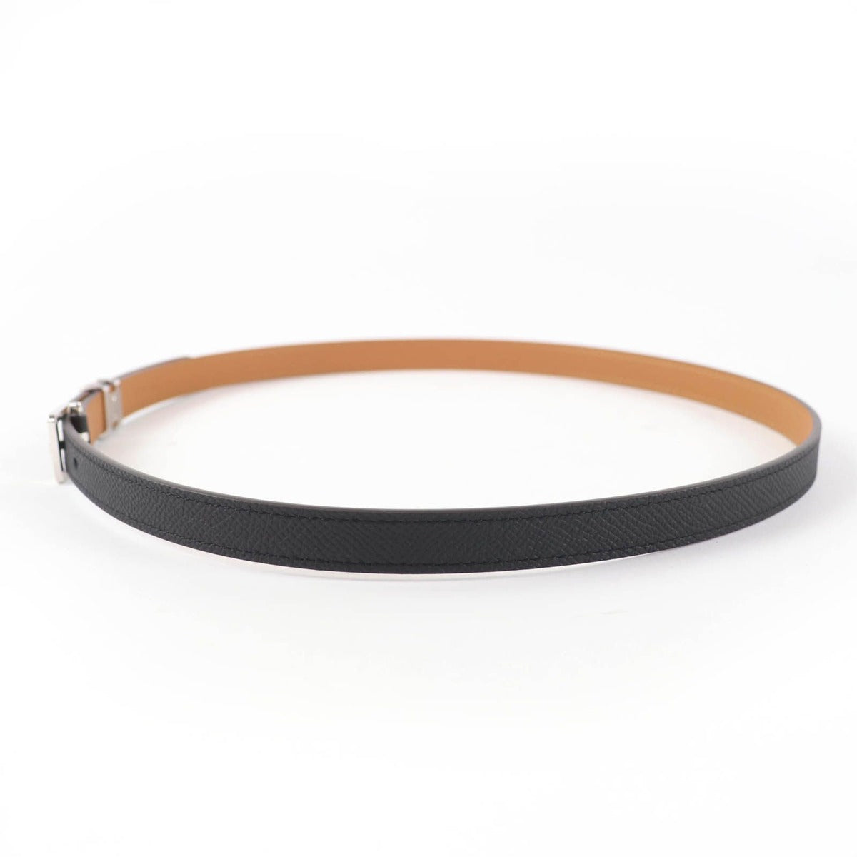 Hermes Pop 15 Veau Epsom Silver Belt Black 75 Box Storage — view 3