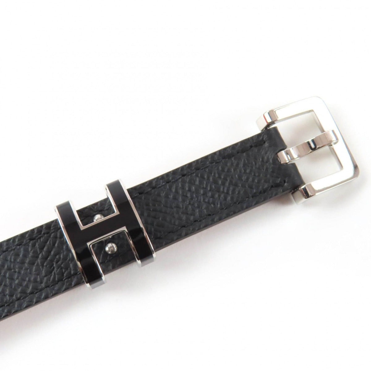 Hermes Pop 15 Veau Epsom Silver Belt Black 75 Box Storage — view 6