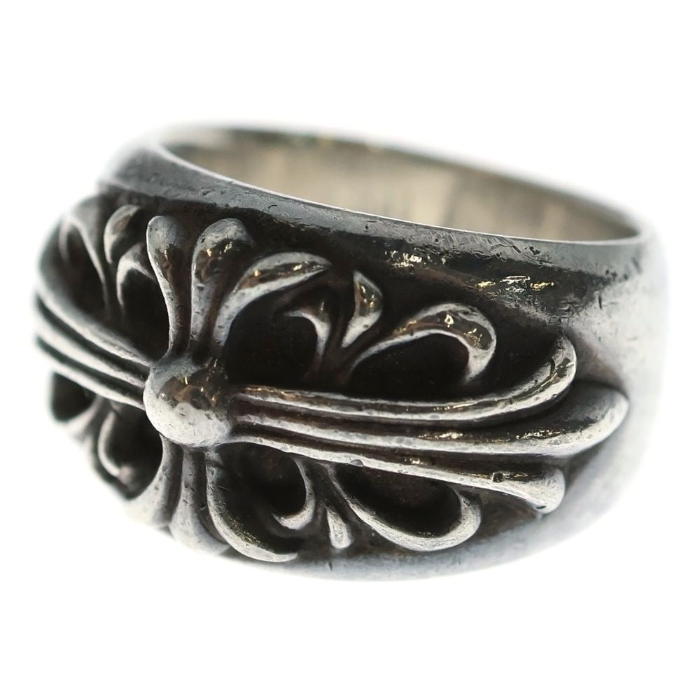Chrome Hearts Flrl Crs Floral Cross Ring Silver