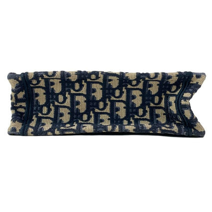 Dior/christian Dior Tote Book Tote Bag Mini Navy Ivory And Blue