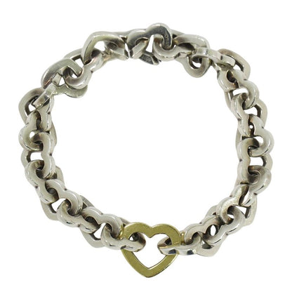 Authentic Tiffany & Co Tiffany & Co Heart Link 925 750 YG Bracelet Bangle