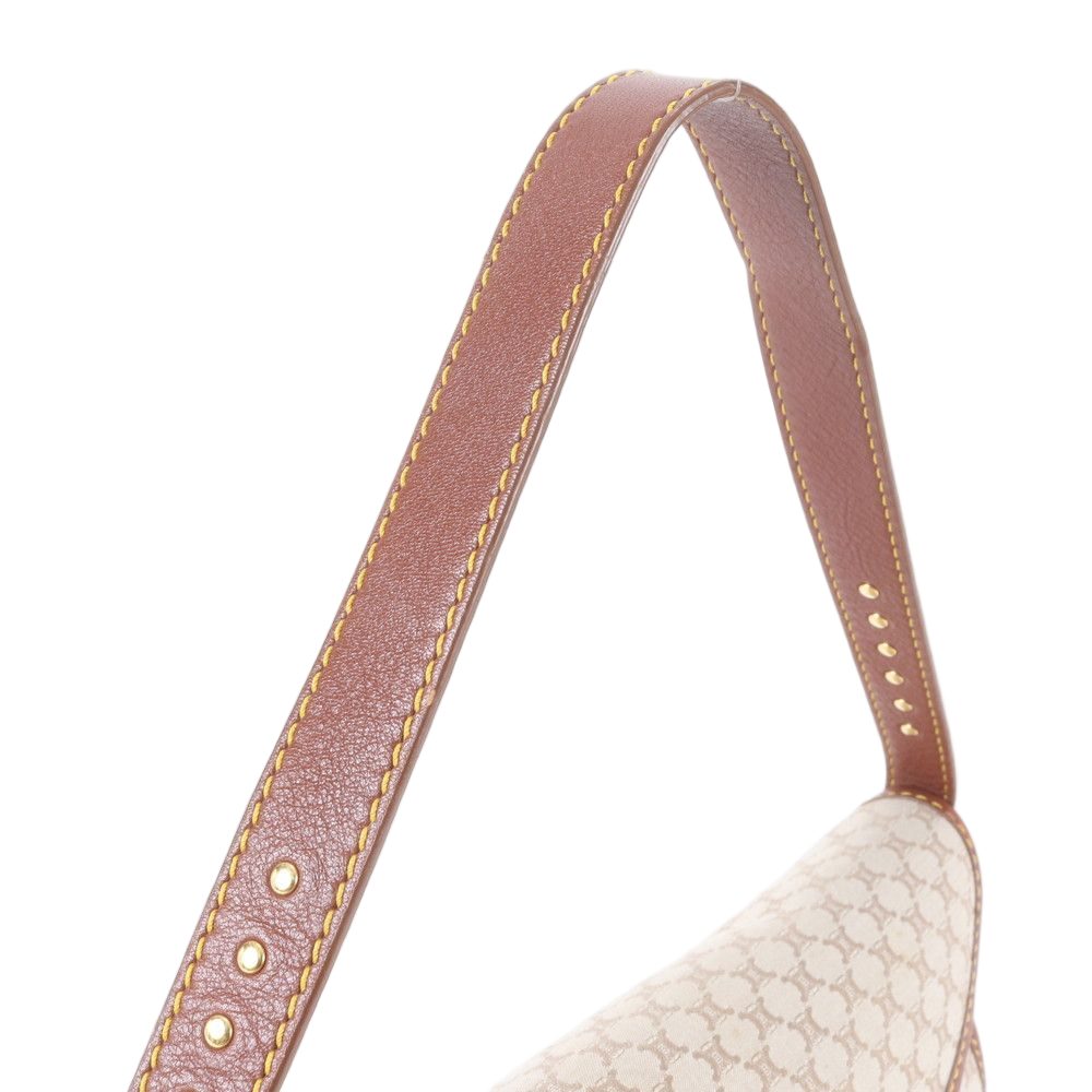 Celine Vintage Macadam Triomphe Leather Shoulder Bag Hand — view 2