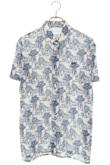 Dior 193c545b5252 × Kenny Scharf All Over Logo Embroidered Short Sleeve Shirt