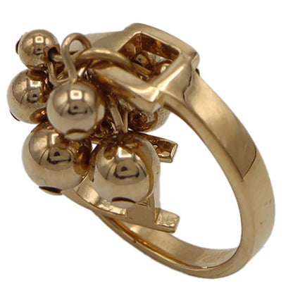 Christian DIOR Ring D Logo Approx 14 GP Gold Color Accessories Ladies H9388