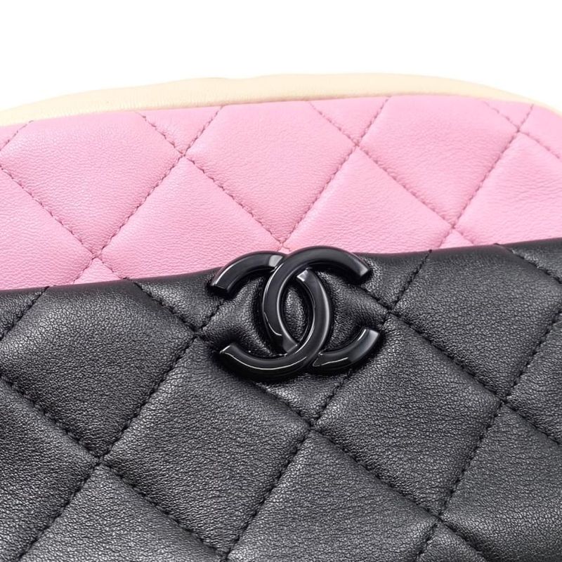 Chanel Shoulder Bag Chain Camera Bag As3883 Matelasse Coco Mark Black Pink