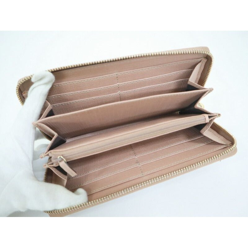 Gucci Zip Around Wallet GG Supreme Canvas Beige Pink — view 4