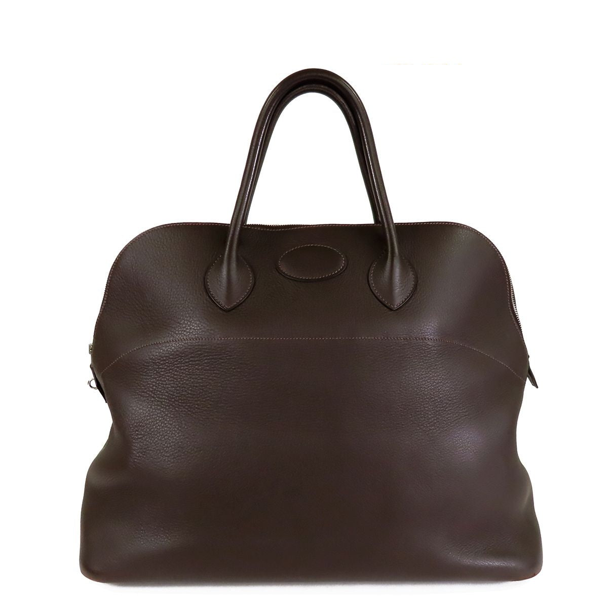 Hermes Bolide 45 Ebene Silver Taurillon Boston Bag