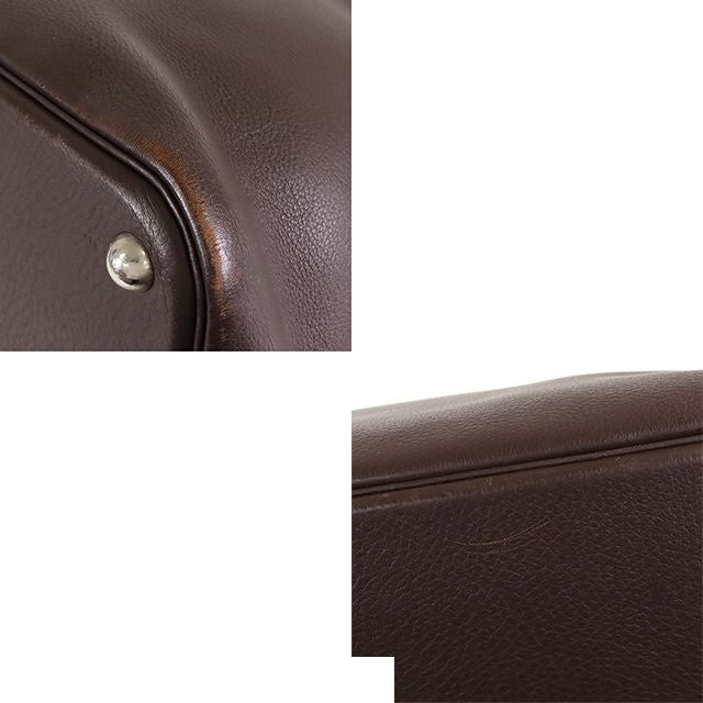 Hermes Bolide 45 Ebene Silver Taurillon Boston Bag — view 6
