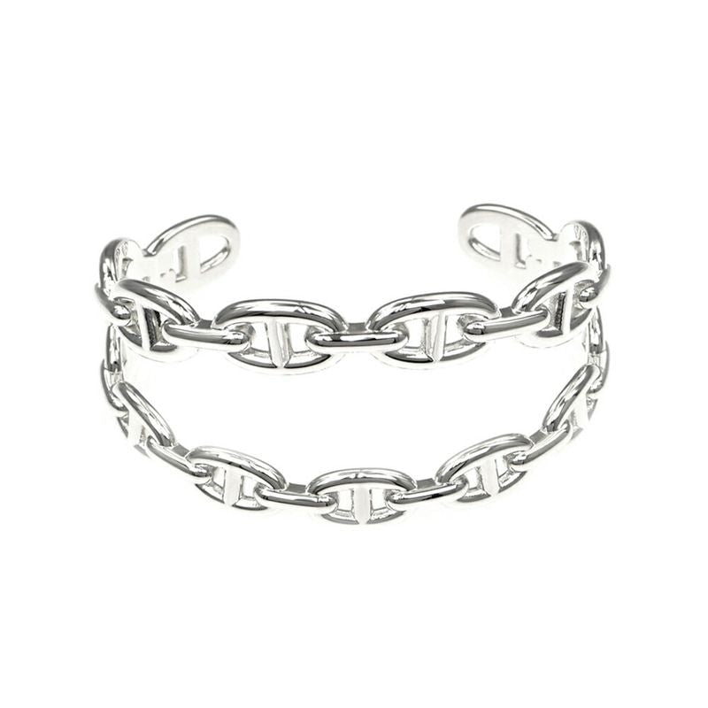 Hermes Chaine D'ancre Double Bracelet ST AG 925 Silver Accessories