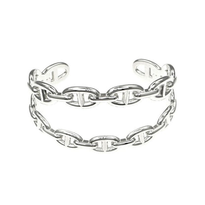 Hermes Chaine D'ancre Double Bracelet ST AG 925 Silver Accessories