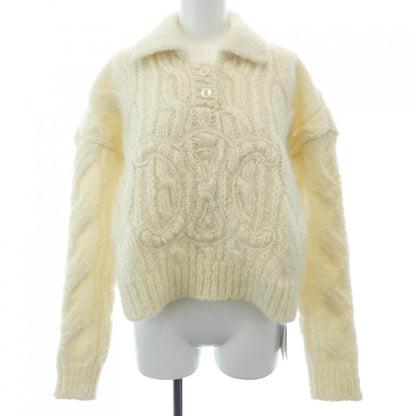 Celine Knit Top White XS Translucency