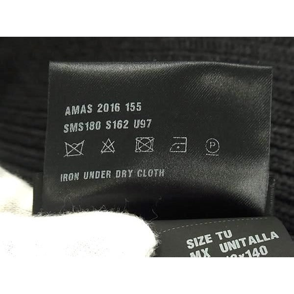 Prada 100% Wool Scarf Dark Gray Az5307 — view 5