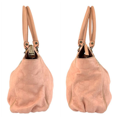 Gucci Abby Guccissima Pink Gold Hardware Leather 189831 Tote Bag Shoulder Bag
