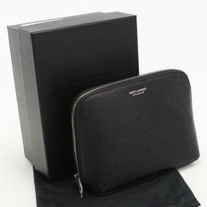 Saint Laurent Pouch Leather Black