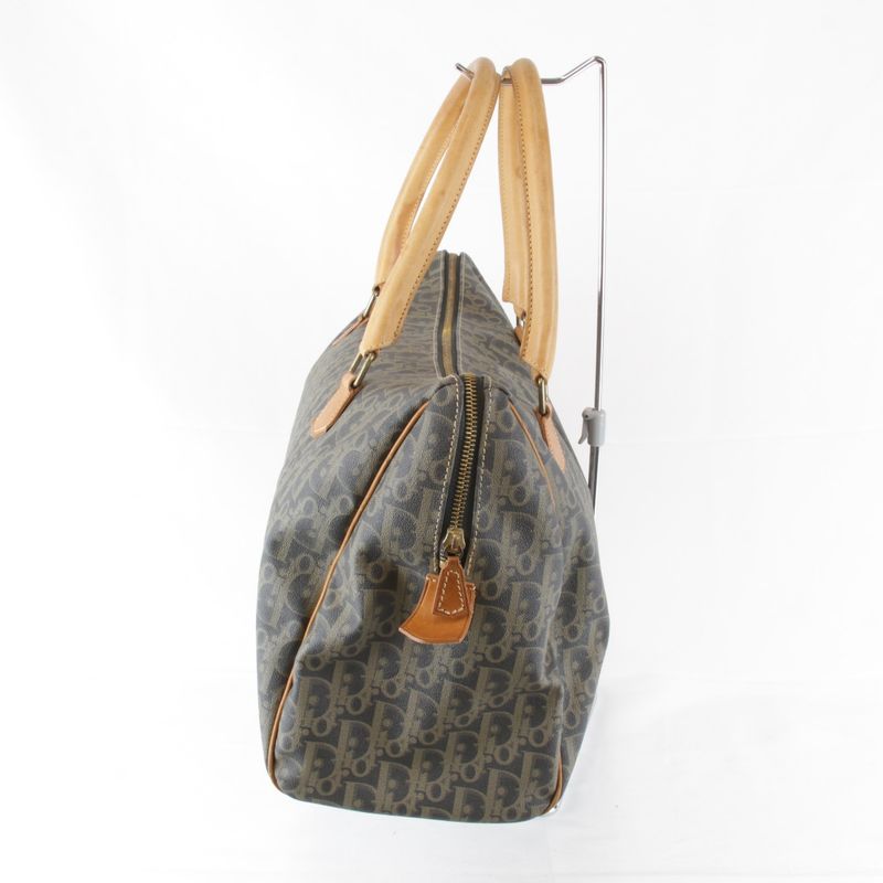 Christian Dior Trotter Boston Bag Monogram Canvas Ladies