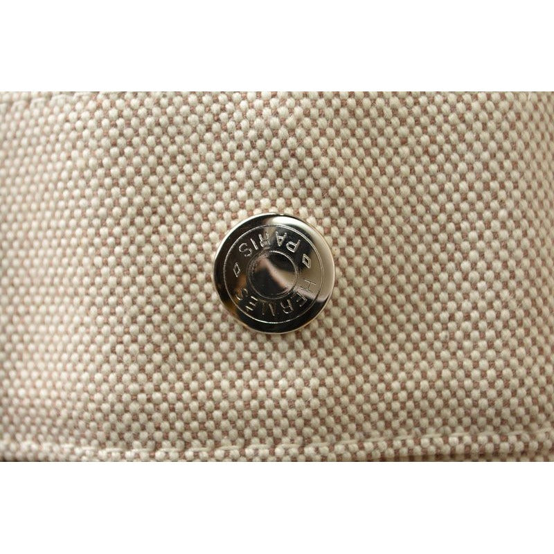 Hermes Tote Bora Cabas Doplage GM Palladium Canvas Beige — view 6