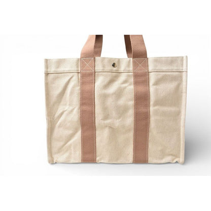 Hermes Tote Bora Cabas Doplage GM Palladium Canvas Beige — view 7