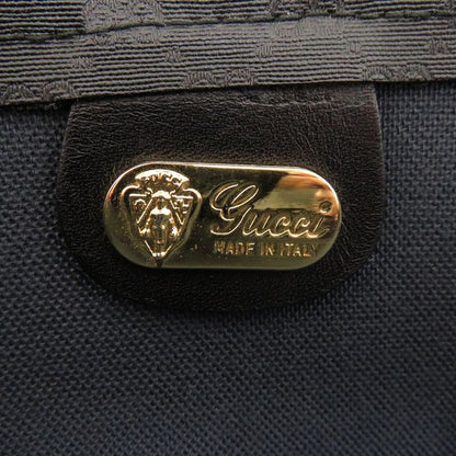 Gucci Old Gucci Sherry Line Micro GG 002-63-0048 PVC Black Tote Bag Black 0769