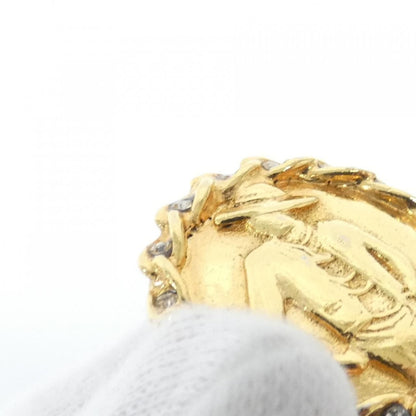 Chanel Vintage Earrings Gold Crystal — view 3